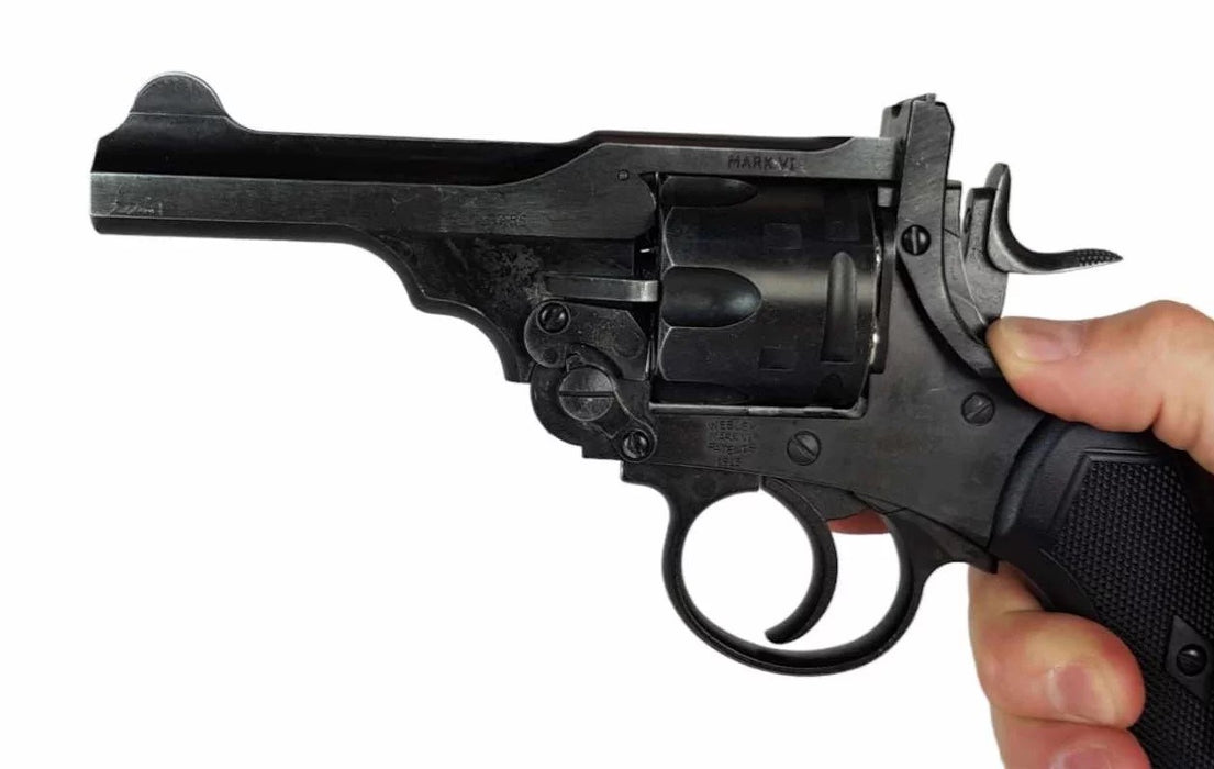 WEBLEY MKVI .455 Police cal.5.5 mm Diabolo cartridge revolver 6-shot. 4’ barrel CO2 Battlefield Ekp to17J