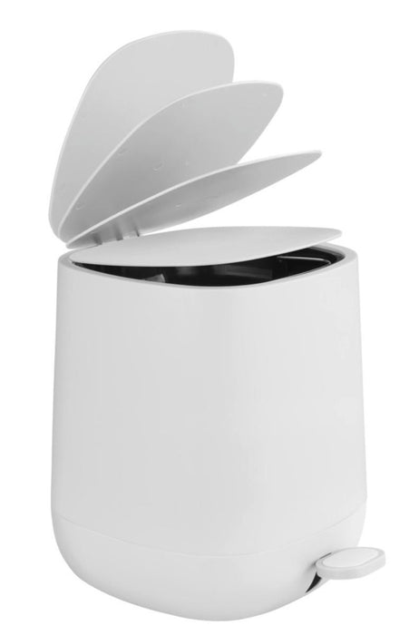 BATHROOM BASKET 6.5L WITH PEDAL DAVOS WHITE MAT