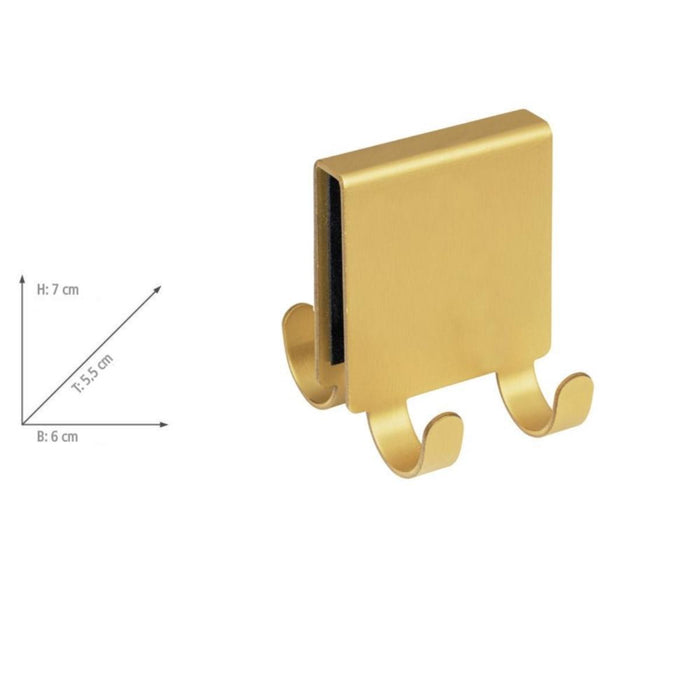 DOUBLE BATHROOM HANGER VIESTE GOLD