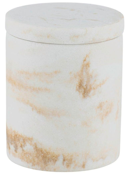 BATHROOM BOX WITH LID ODOS WHITE/YELLOW