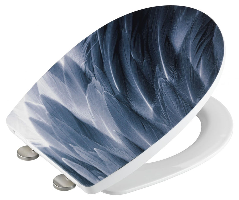 PLUMES EMBOSSED TOILET SEAT