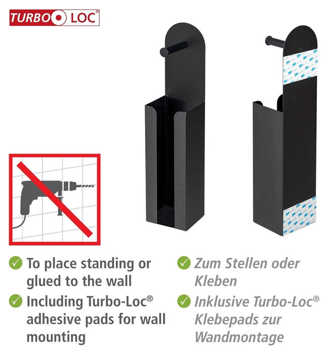 STANDING TOILET PAPER DISPLAY BLACK