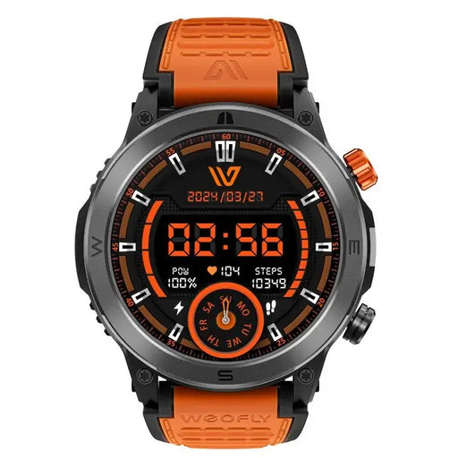 Weofly Conquer Smartwatch - Multifunction Watch Bluetooth 5.3 Orange - Smartwatch smartbandAKG-SMA<<<GSM