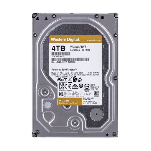Western Digital Gold WD4004FRYZ internal hard drive 3.5’’ 4 TB Serial ATA III - Enterprise HDDsDET-HDD<<<Enterprise