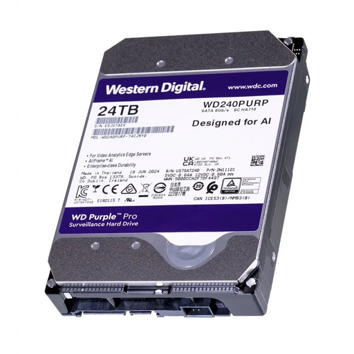 Western Digital Purple Pro WD240PURP internal hard drive 24 TB 7200 RPM 512 MB 3.5’’ Serial ATA III