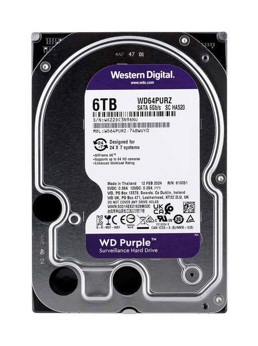 Hard Drive Western Digital WD64PURZ 3,5" 6 TB