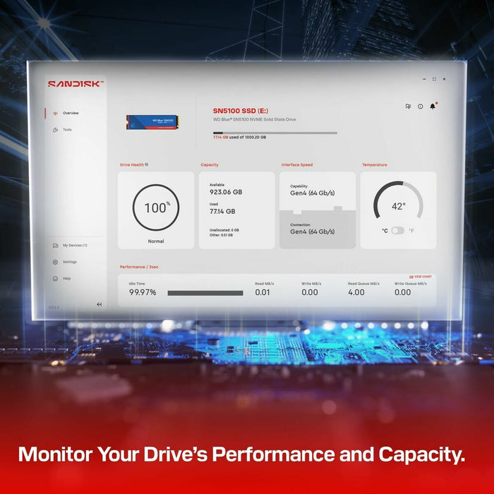 WD Blue SN5100 NVMe SSD 1TB M.2 POWERED BY SANDISK