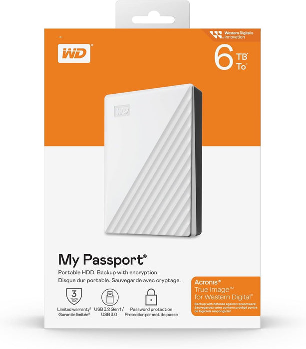 External hard drive Western Digital My Passport, 6TB, 2.5"