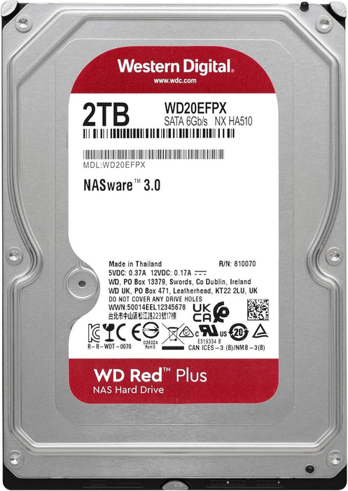 Hard drive WD Red PLUS NAS, 2TB, 5400rpm, 64MB, SATA 3