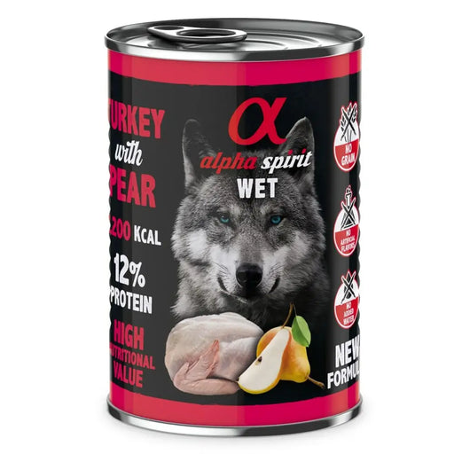 Wet food Alpha Spirit ALPHA SPIRIT WET Pavo con pera Turkey 400 g - Хранене на домашни любимци<<<Домашни Животни<<<Дом