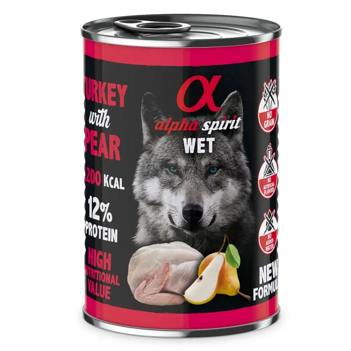 Wet food Alpha Spirit ALPHA SPIRIT WET Pavo con pera Turkey 400 g - Хранене на домашни любимци<<<Домашни Животни<<<Дом