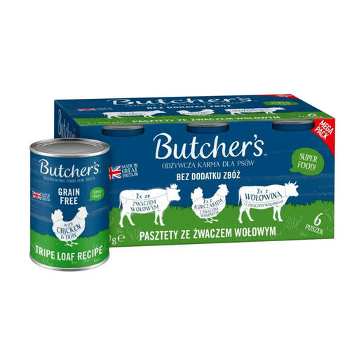Wet food Butcher’s Original Mega pack mix tripe loaf recipe Beef 6 x 400 g - Хранене на домашни любимци<<<Домашни