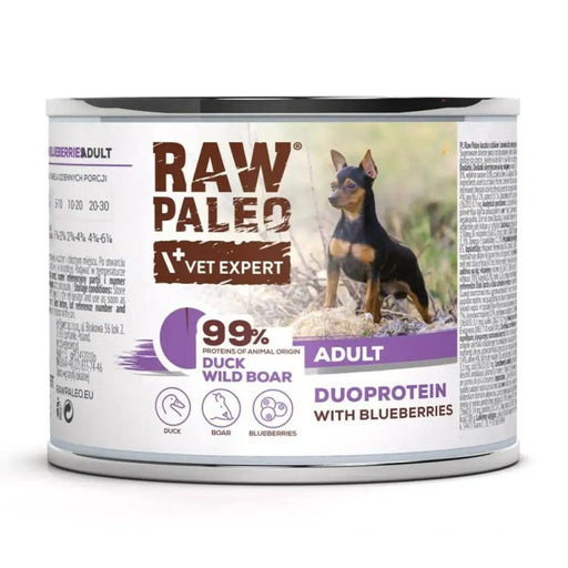 Wet food VETEXPERT RAW PALEO Duoprotein Duck & Boar Adult 200 g - Хранене на домашни любимци<<<Домашни Животни<<<Дом