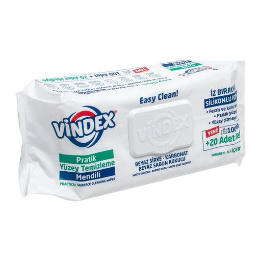 WET TOWELS FOR SURFACES WHITE 120 PCS VINDEX - Домакински продукти<<<Домашни потреби<<<Кухня<<<Praktiker