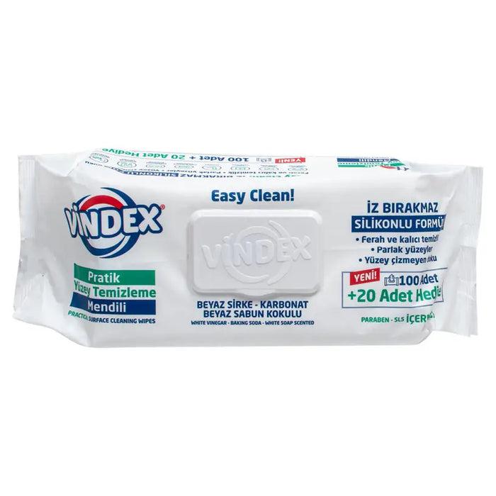 WET TOWELS FOR SURFACES WHITE 120 PCS VINDEX - Домакински продукти<<<Домашни потреби<<<Кухня<<<Praktiker