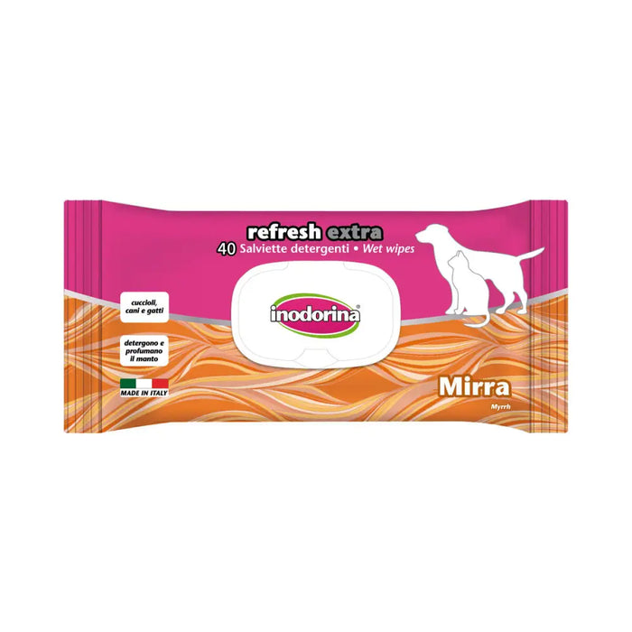 Wet Wipes for Pets Inodorina REFRESH EXTRA Myrrh - Домашни Животни<<<Дом Градина<<<BigBuy&&&Здраве и хигиена<<<Домашни
