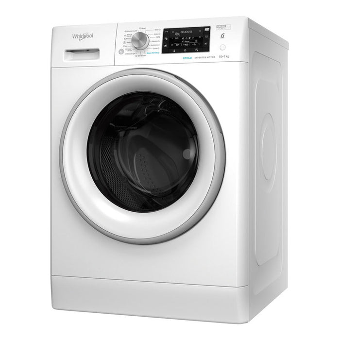 Washer dryer Whirlpool FFWDD 1076258 SV EE , 10.00 kg, 1600 rpm, 7 kg, E , White