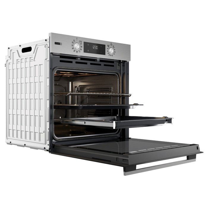 Built-in oven WHIRLPOOL OMSK58RU1SX, 71 l, Pyrolysis, A+, Push buttons