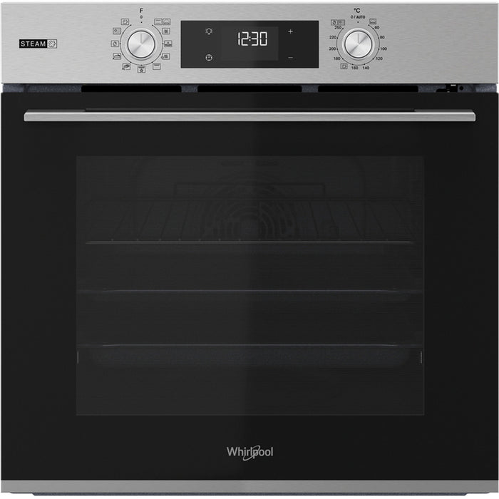 Built-in oven WHIRLPOOL OMSK58RU1SX, 71 l, Pyrolysis, A+, Push buttons