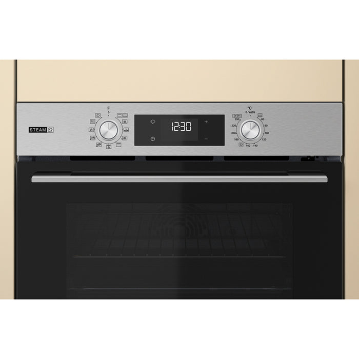 Built-in oven WHIRLPOOL OMSK58RU1SX, 71 l, Pyrolysis, A+, Push buttons