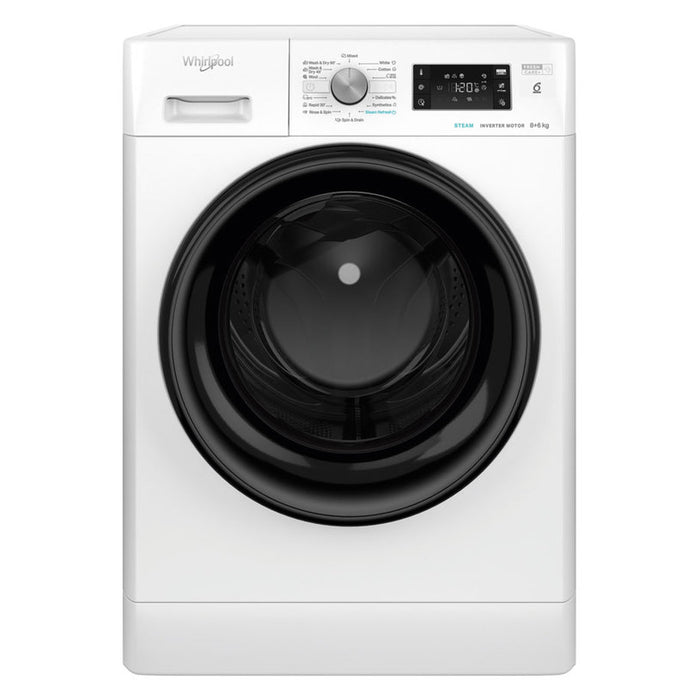 Washing machine with dryer WHIRLPOOL FFWDB 864349 BV EE, 8/6 kg, FreshCare+, 1400 rpm.