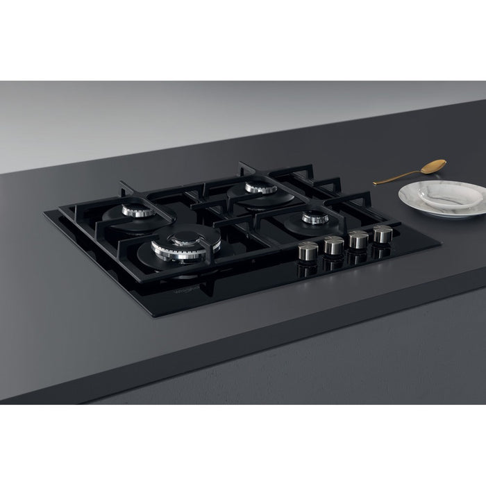 Whirlpool AKTL 629/NB1 hob Black Built-in 59 cm Gas 4 zone(s)