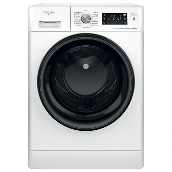 Washing machine with dryer WHIRLPOOL FFWDB 864349 BV EE, 8/6 kg, FreshCare+, 1400 rpm.