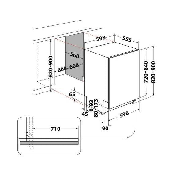 Built-in dishwasher Whirlpool MaxiSpace W8I HT58 TS