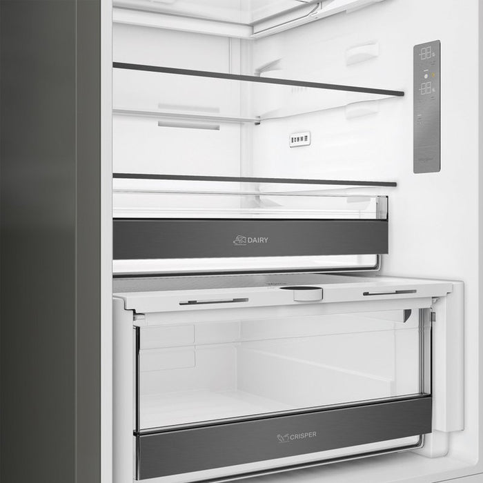 Refrigerator with freezer Whirlpool WHK 22412 X5EA, 415 l, D, No Frost, Stainless steel