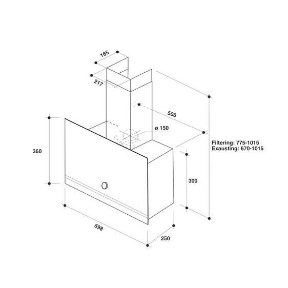 Whirlpool WHVA 62F LM K cooker hood
