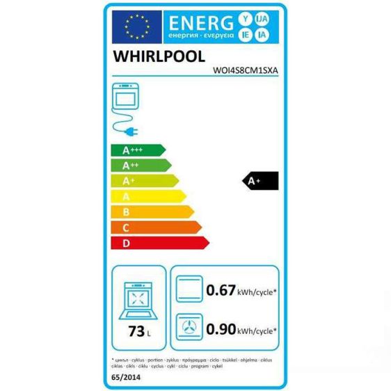 Built-in oven WHIRLPOOL WOI4S8CM1SXA, 73 l,