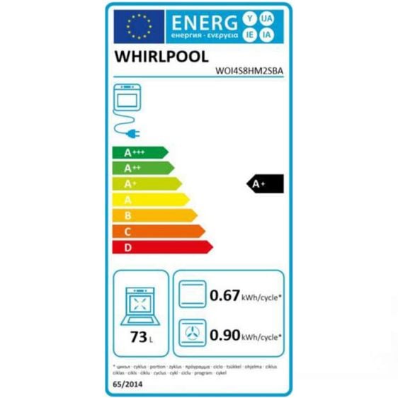 Built-in oven WHIRLPOOL WOI4S8HM2SBA, 73 l, Hydrolitic