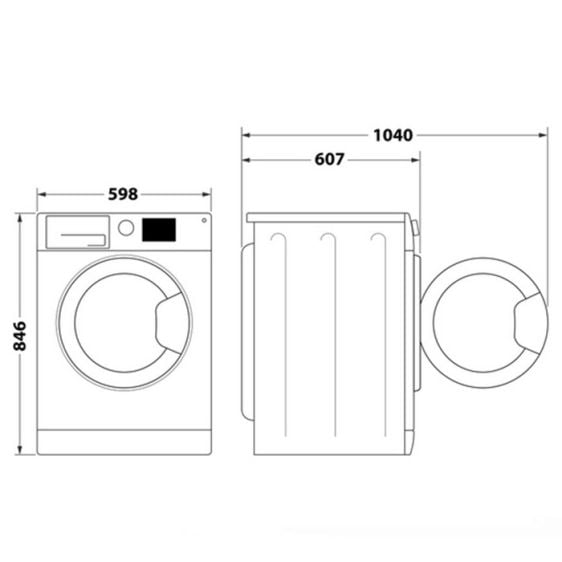 Dryer WHIRLPOOL WP C8 WBS EE, 8 kg, C, Heat pump