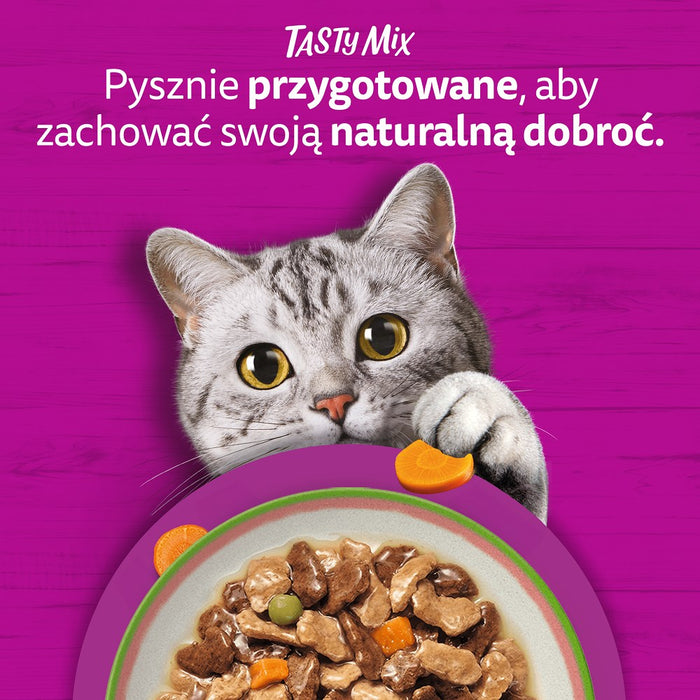 WHISKAS Tasty Mix Chef’s Selection in Sauce – wet cat food – 40x85g