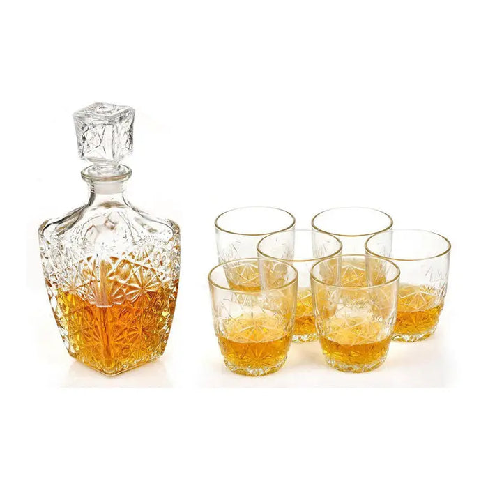 WHISKEY SET 7 PIECES 780 ML DEDALO BORMIOLI ROCCO - Сервизи чаши и чинии<<<Домашни потреби<<<Кухня<<<Praktiker