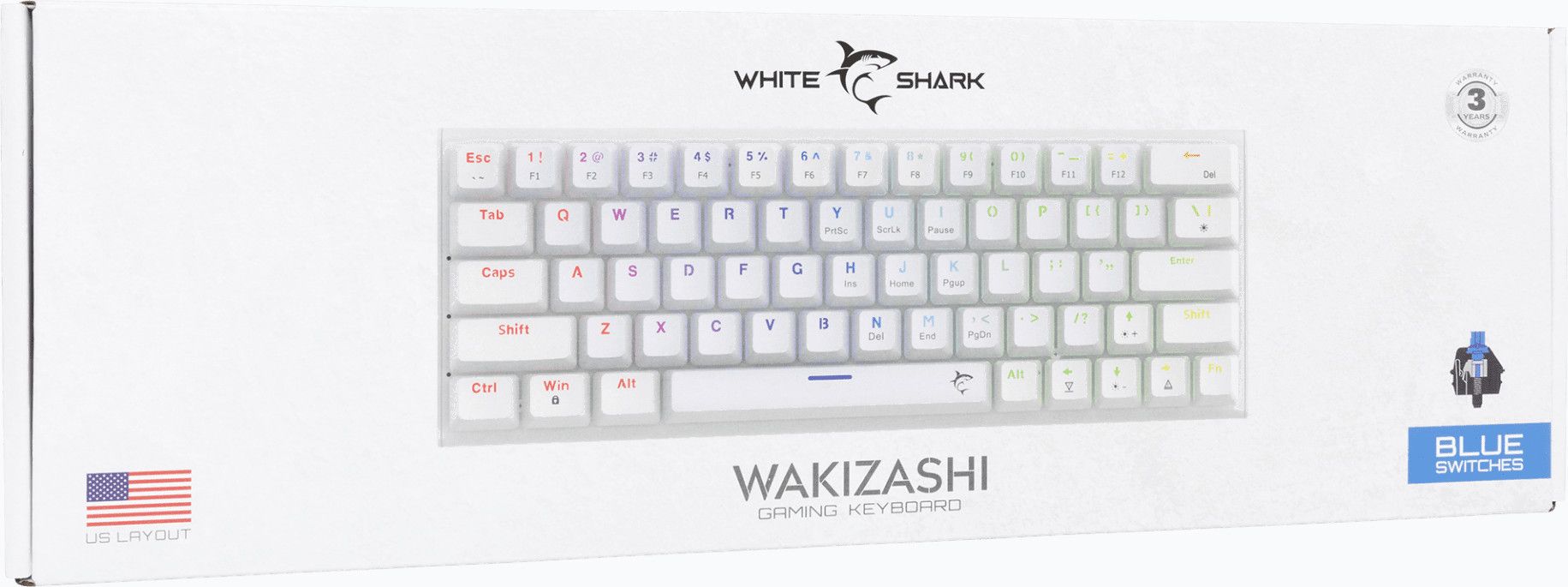 Keyboard WHITE SHARK WAKIZASHI 2 GK-002221 WH