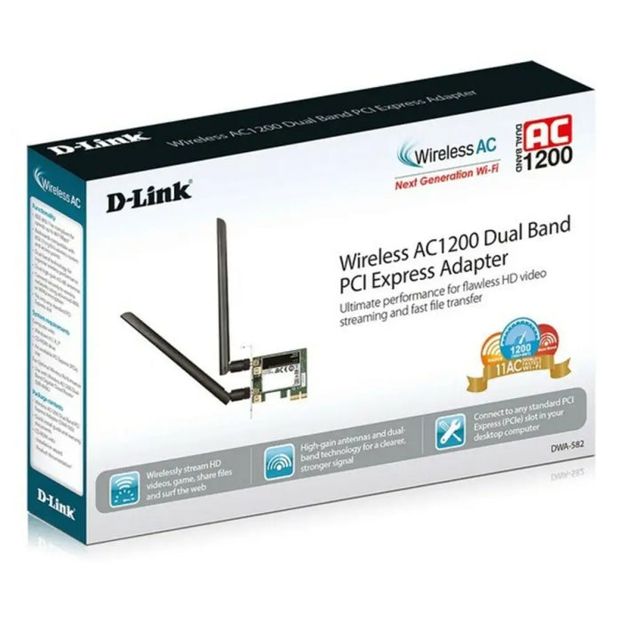 Wi-Fi Network Card D-Link DWA-582 5 GHz 867 Mbps LED - Компютър Мрежи и компоненти<<<Компютри|