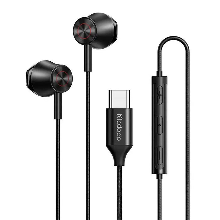 Wired earphones Mcdodo HP-4070 USB-C (black) - Wired<<<Headphones<<<Audio<<<InnproXML
