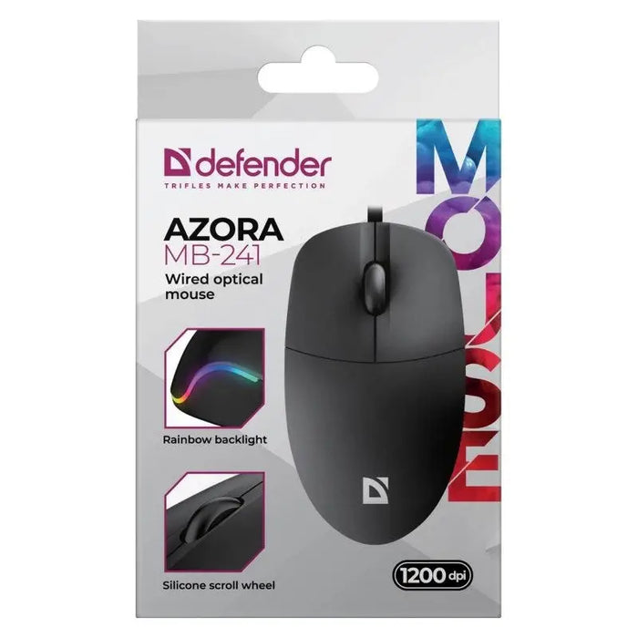 WIRED MOUSE DEFENDER AZORA MB-241 RF BLACK 1200dpi 3P - MicePER-MYS<<<Input / Output DevicesPER<<<ActionPL