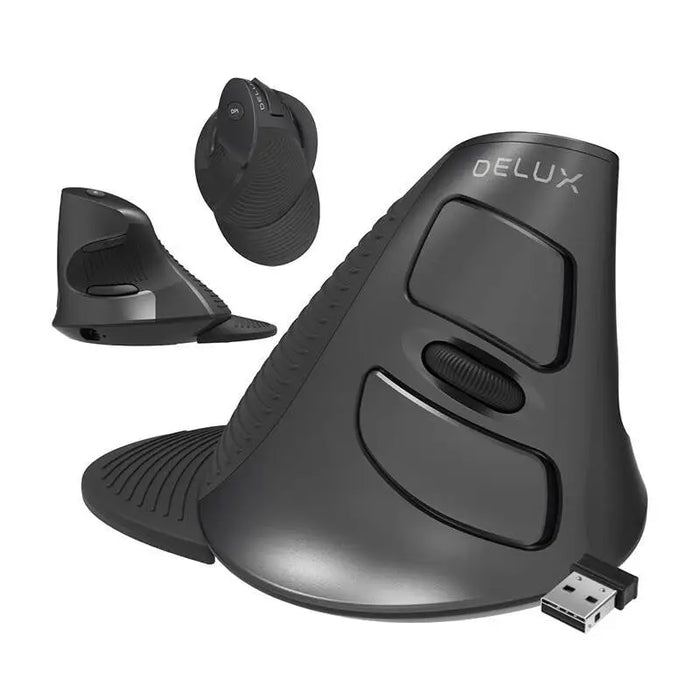 Wireless +2.4 G Vertical Mouse Delux M618G DB - Vertical mice<<<Mice<<<Gaming<<<InnproXML