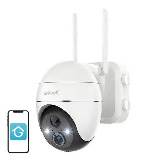 Wireless 3MP WiFi outdoor camera ieGeek ZS-GX1S white 5200mAh - IP cameras<<<Smart Home<<<InnproXML