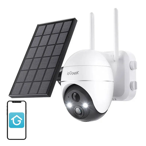 Wireless 5MP WiFi outdoor camera ieGeek ZS-GX4S white with solar panel - IP cameras<<<Smart Home<<<InnproXML