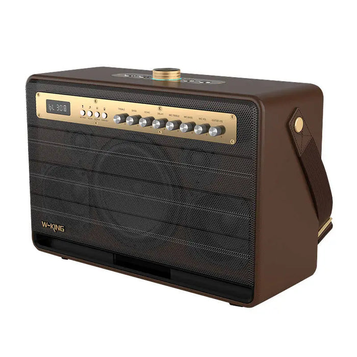 Wireless Bluetooth Speaker W-KING K6L 120W + 2 microphones (brown) - Bluetooth portable