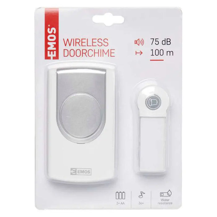 WIRELESS DOOR BEAKER 36 MELODIES EMOS P5723 - Звънци<<<Електроматериали<<<Строителни
