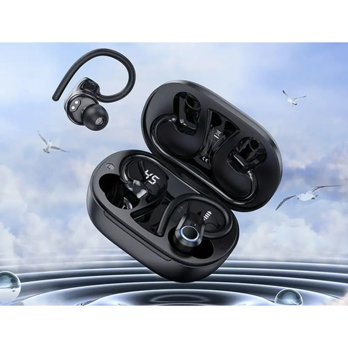 Wireless Earphones with Charging Case Hoco EQ8 Pure Joy Black - Микрофони и слушалки<<<Електроника Периферни и резервни
