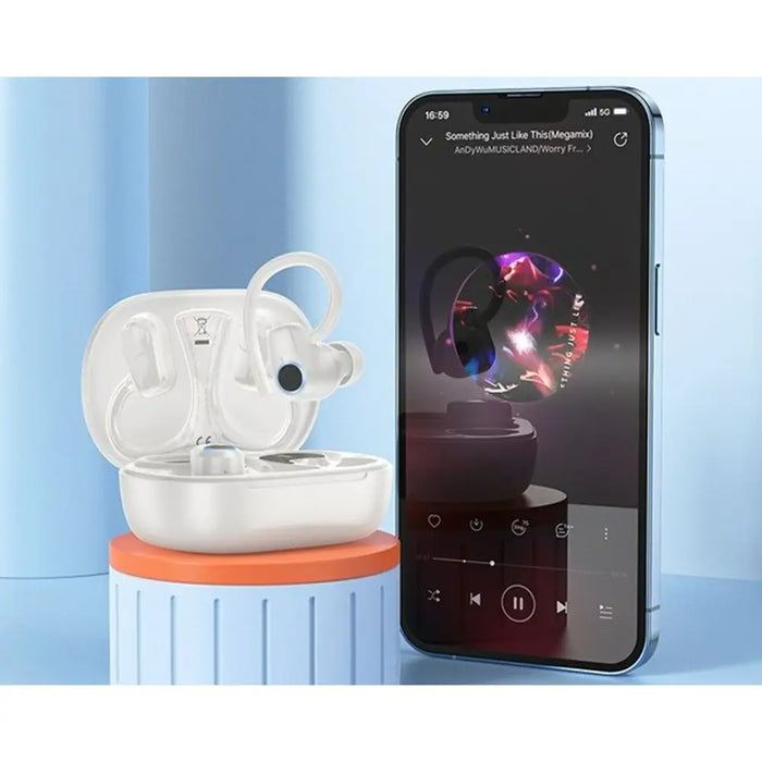 Wireless Earphones with Charging Case Hoco EQ8 Pure Joy White - Микрофони и слушалки<<<Електроника Периферни и резервни