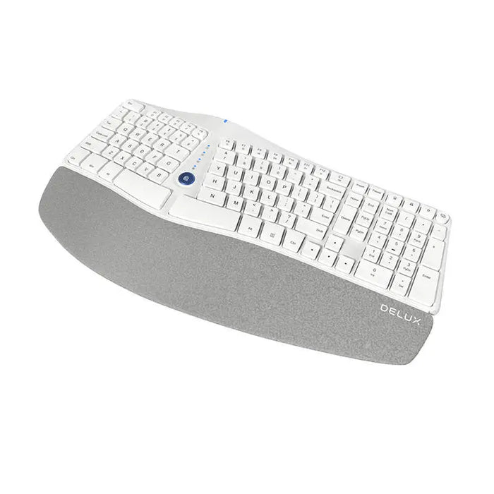 Wireless Ergonomic Keyboard Delux GM901D BT + 2.4G (white) - Wireless<<<Keyboards<<<Gaming<<<InnproXML