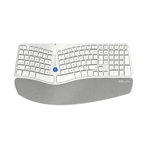 Wireless Ergonomic Keyboard Delux GM901D BT + 2.4G (white) - Wireless<<<Keyboards<<<Gaming<<<InnproXML