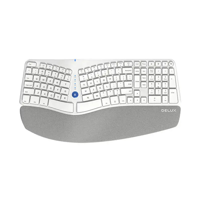 Wireless Ergonomic Keyboard Delux GM901D BT + 2.4G (white) - Wireless<<<Keyboards<<<Gaming<<<InnproXML