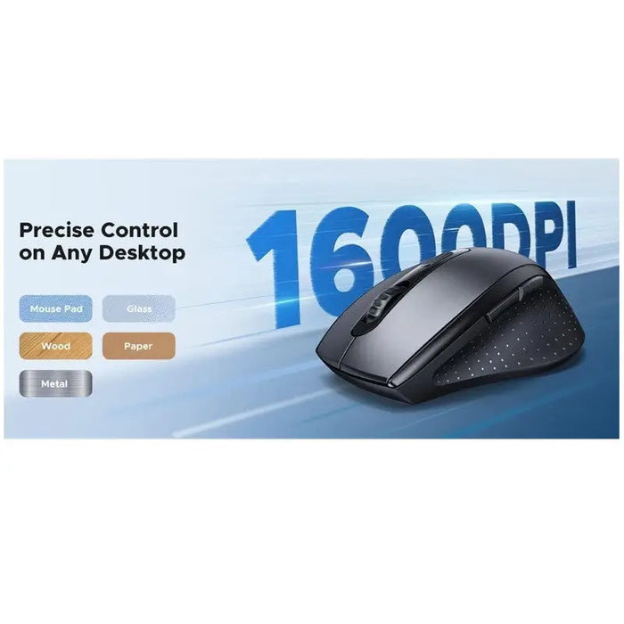 WIRELESS ERGONOMIC MOUSE M511 1600 dpi UGREEN - BLACK - Мишки<<<Компютърна периферия<<<AmperelB2B